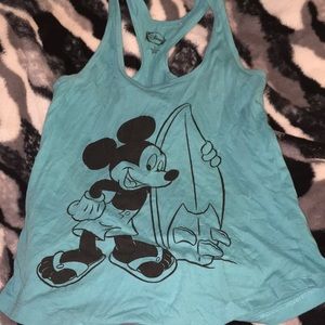 blue tank top